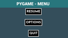 A simple menu system in pygame
