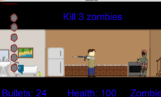 Zombie shooting game with 2 scrolling maps. Created by Brandon Truong and Nathaniel Leonard.  