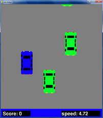 a car dodging game