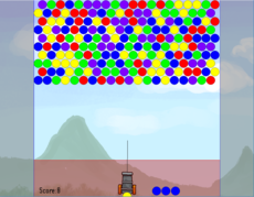 A simple bubble shooter game
