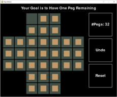 A quick and dirty implementation of Peg Solitaire.