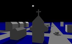 Real-time 3D vector world with a moving light source, shading and shadows. A reproduction of my 1992 Commodore Amiga demo routine.