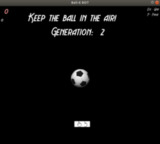 Bot learns how to keep the ball in the air. Good for research.