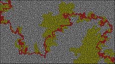 Maze Solver solves a 2D maze generated by Maze Generator (https://www.pygame.org/project/5605).