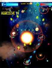 Cobra is a 2D space game with vertical scrolling (also called shmups), written exclusively in python 3.6 and playable with PS3 controller and keyboard.
The project is under active development (no GUI available right now), but the coding is going pretty smoothly and I hope to deliver a solid engine within a few months with a couple playable levels.
Please check the screen dumps to check the quality of the sprite and if you are intrigued by this project, don’t forget to check below for more details and engine capabilities.